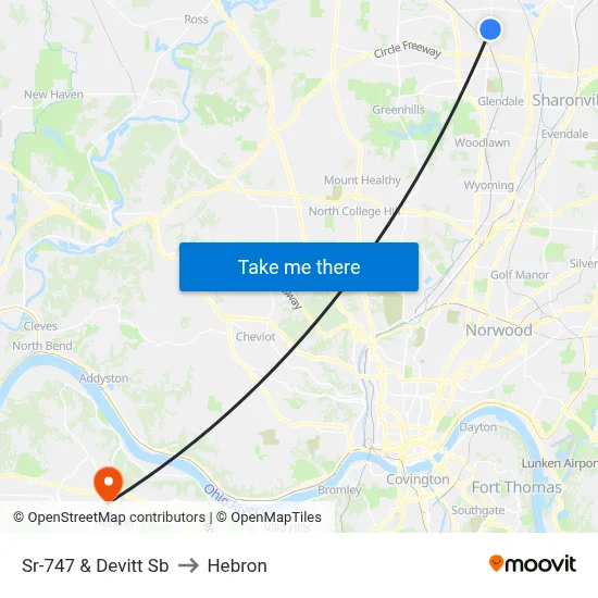 Sr-747 & Devitt Sb to Hebron map