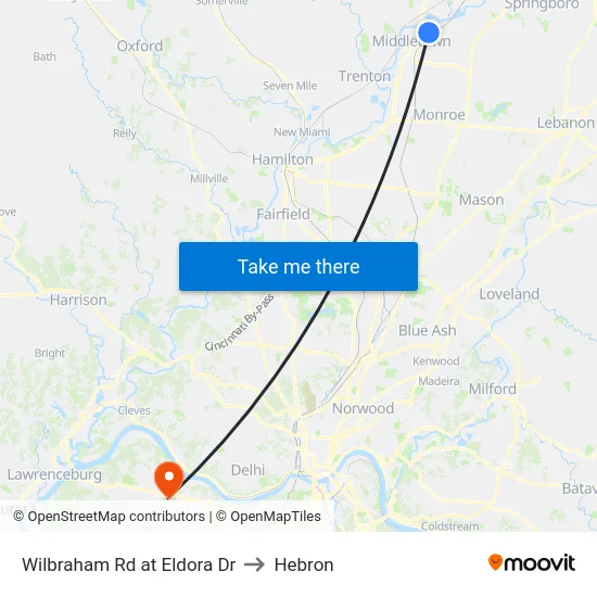 Wilbraham Rd at Eldora Dr to Hebron map