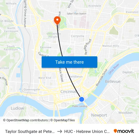 Taylor Southgate at Pete Rose to HUC - Hebrew Union College map