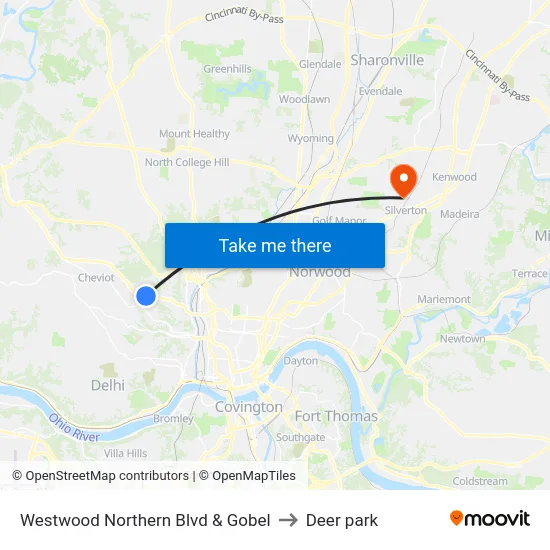 Westwood Northern Blvd & Gobel to Deer park map