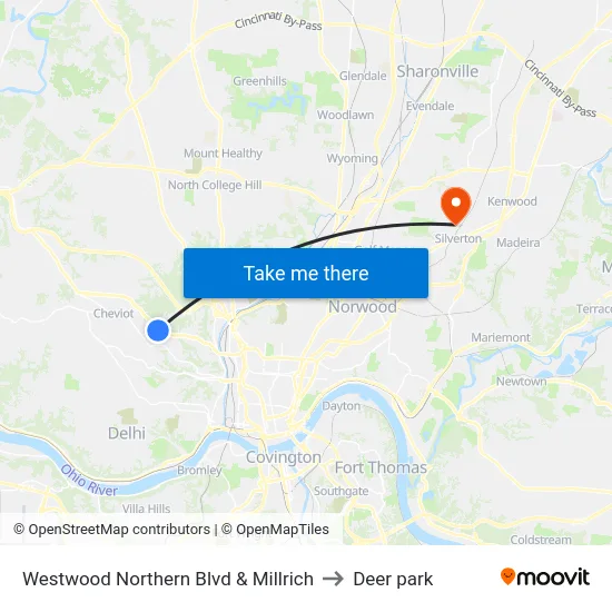 Westwood Northern Blvd & Millrich to Deer park map