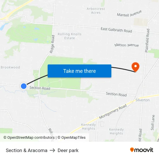 Section & Aracoma to Deer park map