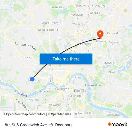 8th St & Greenwich Ave to Deer park map