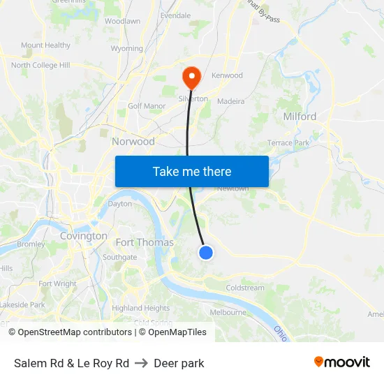 Salem Rd & Le Roy Rd to Deer park map