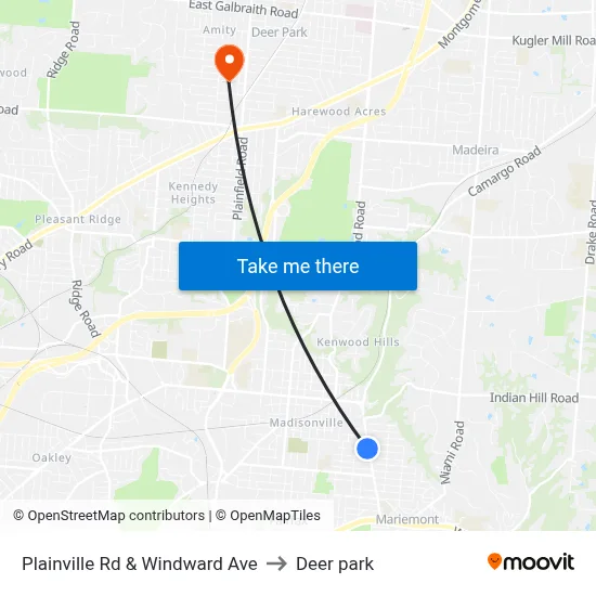 Plainville Rd & Windward Ave to Deer park map