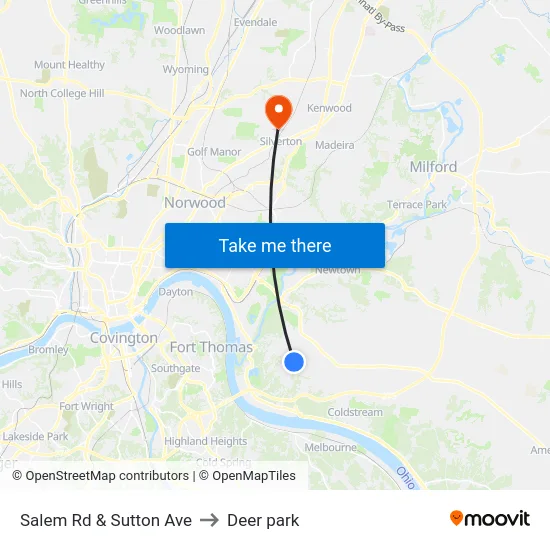 Salem Rd & Sutton Ave to Deer park map