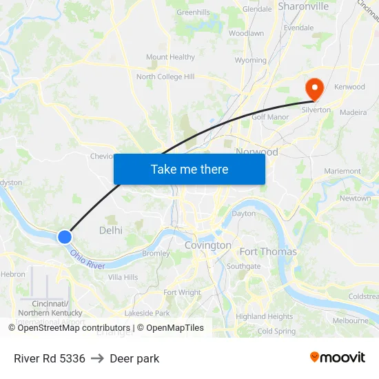 River Rd 5336 to Deer park map