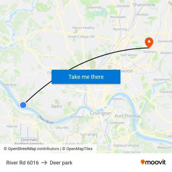 River Rd 6016 to Deer park map