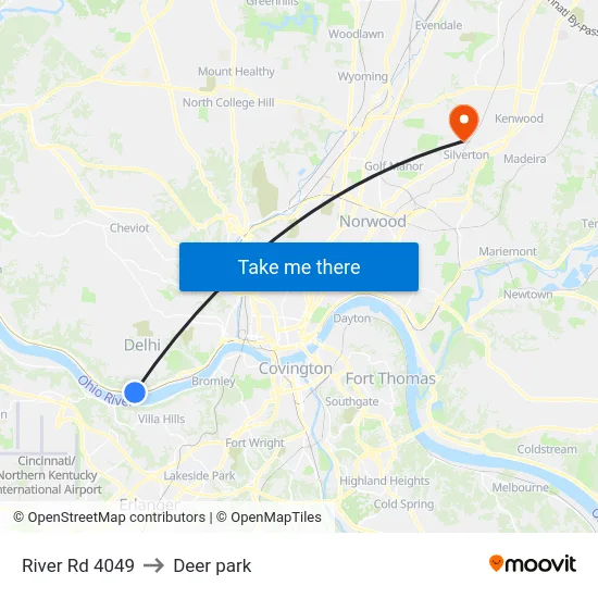 River Rd 4049 to Deer park map