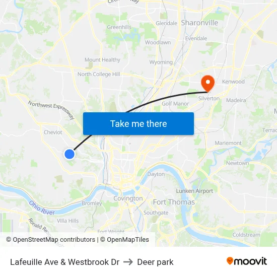 Lafeuille Ave & Westbrook Dr to Deer park map