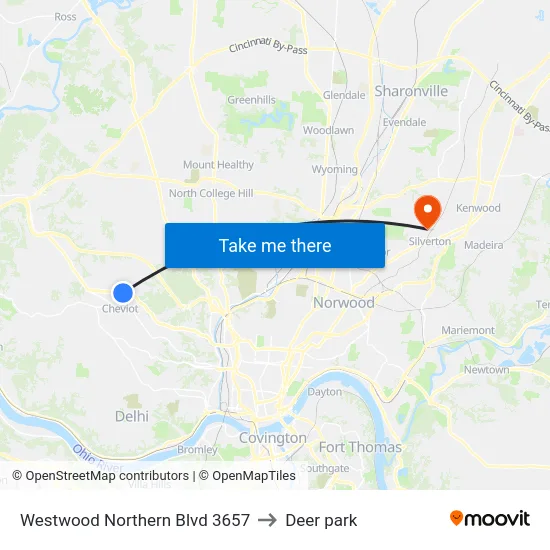 Westwood Northern Blvd 3657 to Deer park map