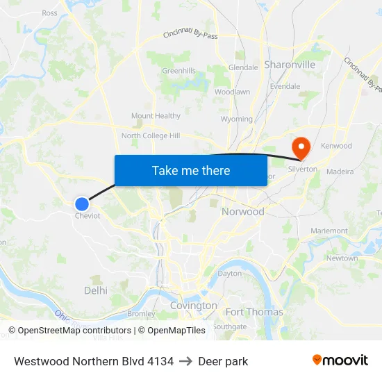 Westwood Northern Blvd 4134 to Deer park map