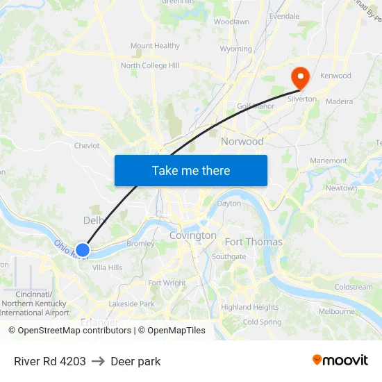 River Rd 4203 to Deer park map
