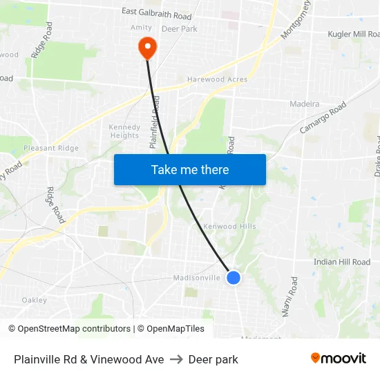 Plainville Rd & Vinewood Ave to Deer park map