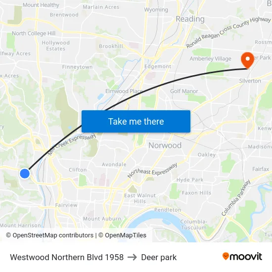 Westwood Northern Blvd 1958 to Deer park map
