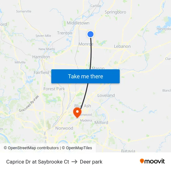 Caprice Dr at Saybrooke Ct to Deer park map