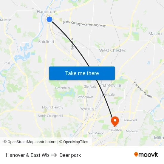 Hanover & East Wb to Deer park map