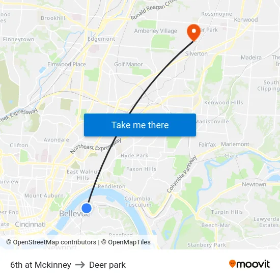 6th at Mckinney to Deer park map