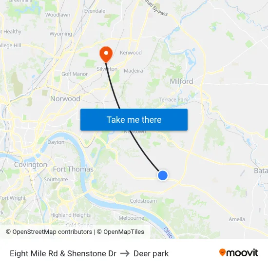 Eight Mile Rd & Shenstone Dr to Deer park map