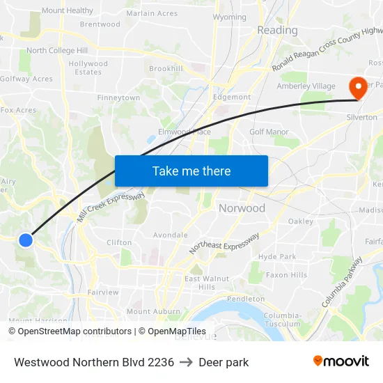 Westwood Northern Blvd 2236 to Deer park map