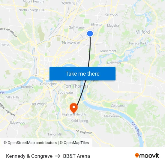 Kennedy & Congreve to BB&T Arena map