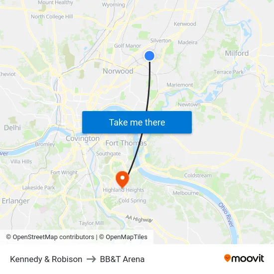 Kennedy & Robison to BB&T Arena map
