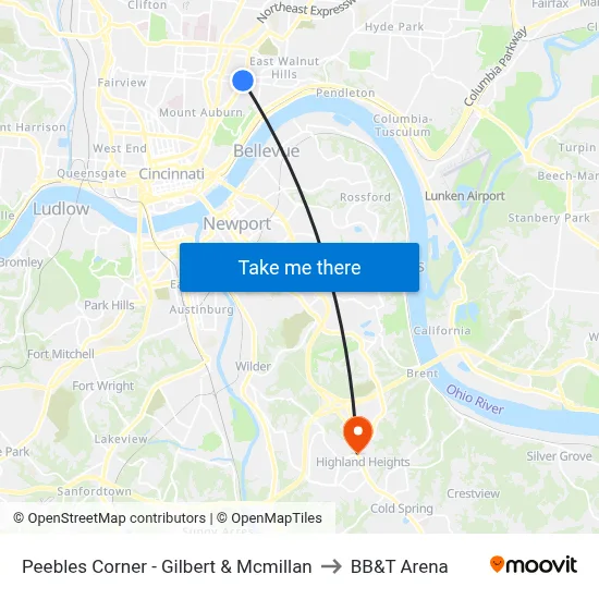 Peebles Corner - Gilbert & Mcmillan to BB&T Arena map