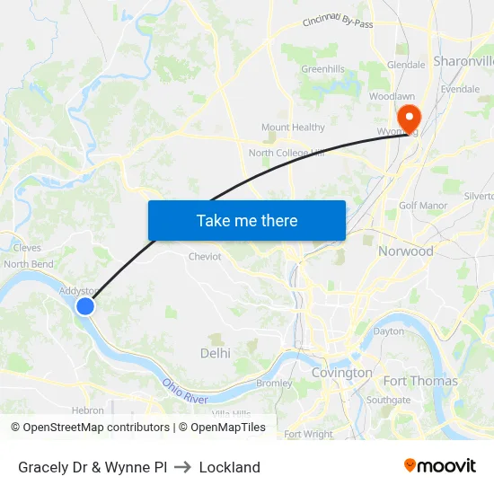 Gracely Dr & Wynne Pl to Lockland map