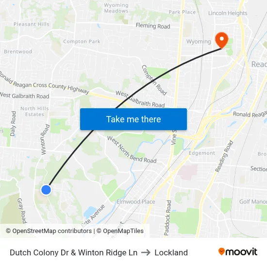 Dutch Colony Dr & Winton Ridge Ln to Lockland map