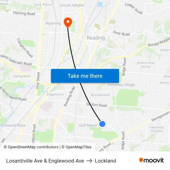 Losantiville Ave & Englewood Ave to Lockland map