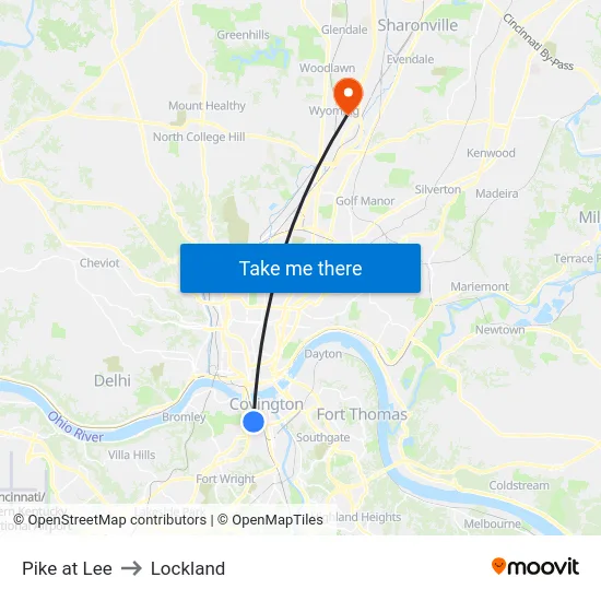 Pike at Lee to Lockland map