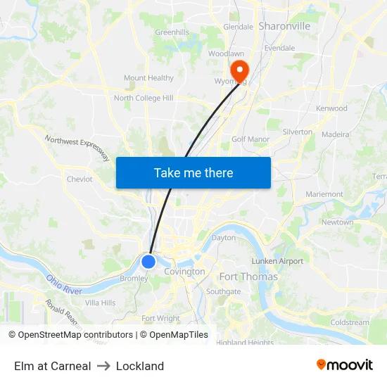 Elm at Carneal to Lockland map