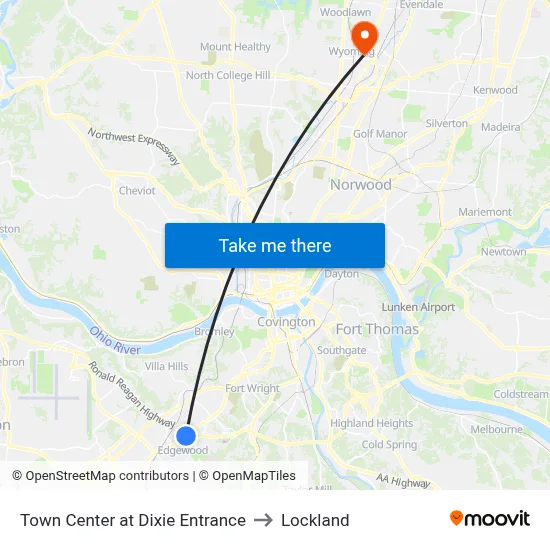 Town Center at Dixie Entrance to Lockland map