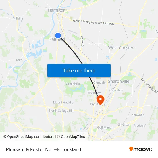 Pleasant & Foster Nb to Lockland map