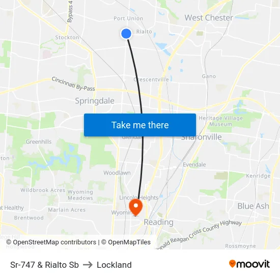 Sr-747 & Rialto Sb to Lockland map