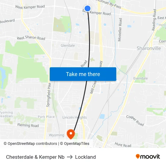 Chesterdale & Kemper Nb to Lockland map