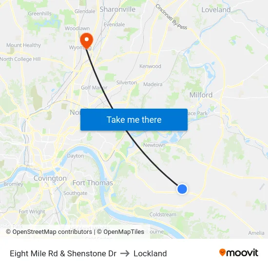 Eight Mile Rd & Shenstone Dr to Lockland map