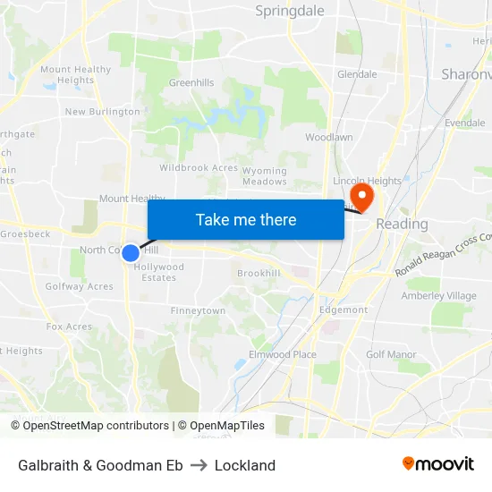 Galbraith & Goodman Eb to Lockland map
