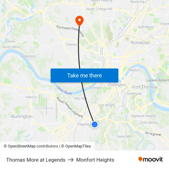 Thomas More at Legends to Monfort Heights map