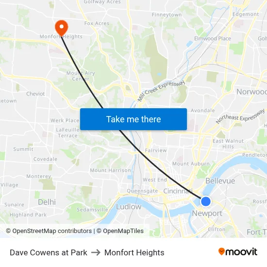 Dave Cowens at Park to Monfort Heights map
