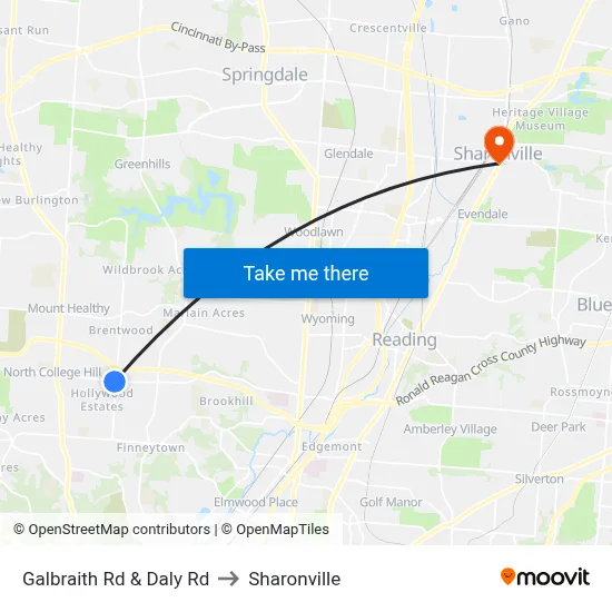 Galbraith Rd & Daly Rd to Sharonville map