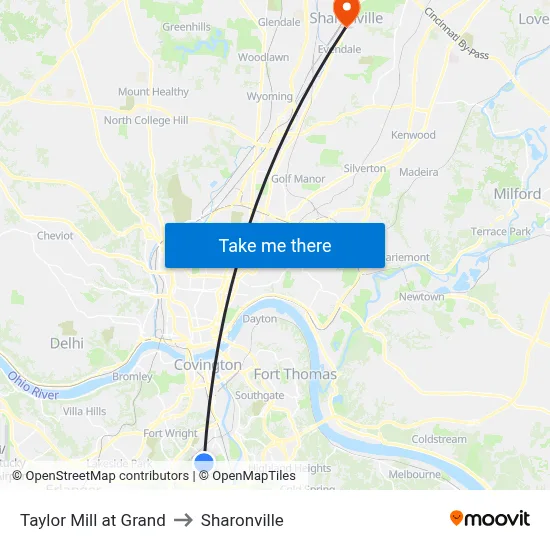 Taylor Mill at Grand to Sharonville map