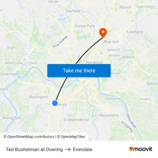 Ted Bushelman at Doering to Evendale map