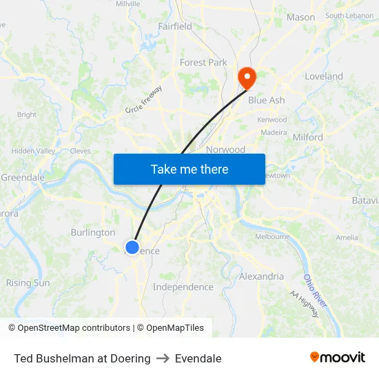 Ted Bushelman at Doering to Evendale map