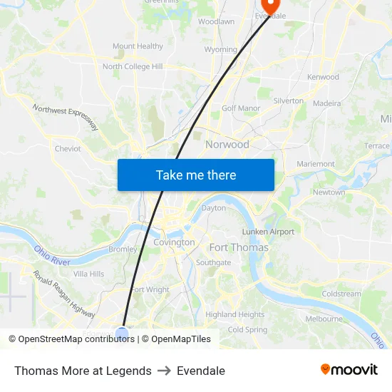 Thomas More at Legends to Evendale map