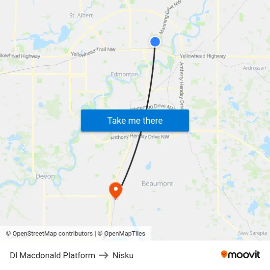 Dl Macdonald Platform to Nisku map