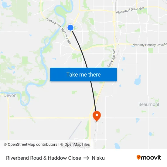 Riverbend Road & Haddow Close to Nisku map