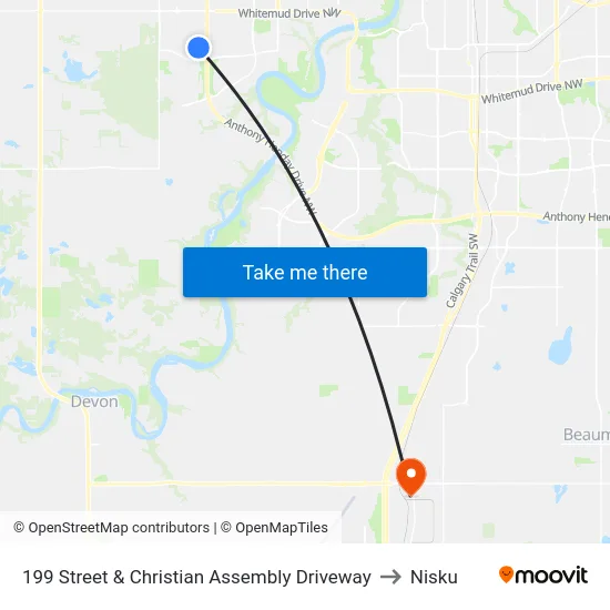 199 Street & Christian Assembly Driveway to Nisku map