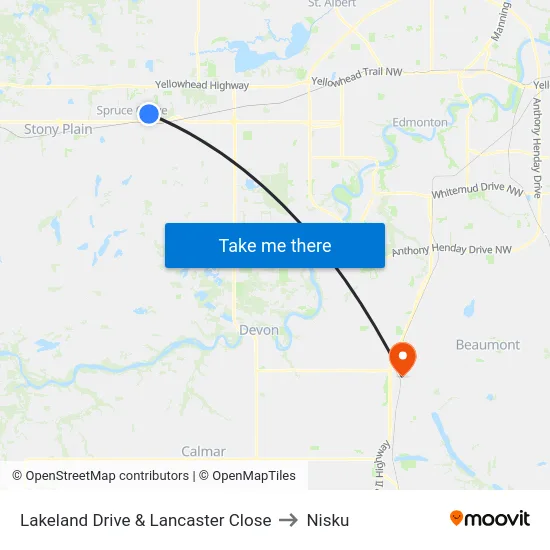 Lakeland Drive & Lancaster Close to Nisku map