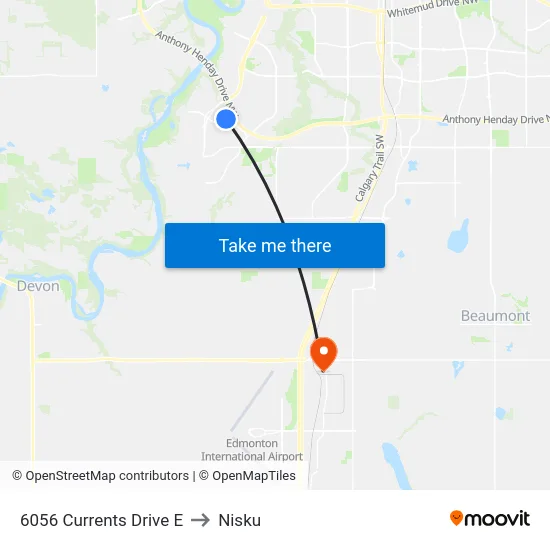 6056 Currents Drive E to Nisku map